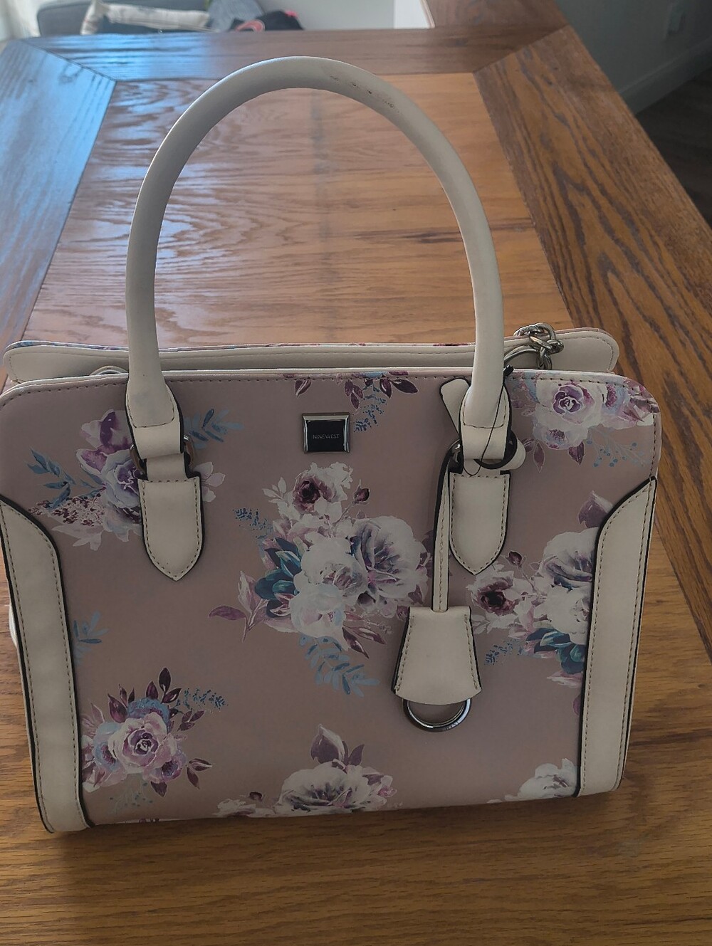 Nine West Pink Floral Satchel